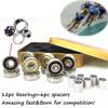 SUOFEILAIMU Professional Speed Skating Race Bearing 608 with 7 Ceramic Beads for Three-Wheel Speed Skate Shoes Bearing Skates (Color : 12 Bearings and 6 Spacer) view 3