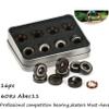 SUOFEILAIMU 608 Ceramic 6 Ball Bearing for Professional Speed Skating Inline Skates Roller Bearing 608 Abec11 Skateboard Longboard Scooter (Color : 16pcs zro2 Ball 608z) view 3