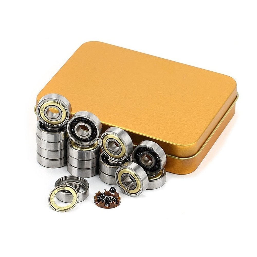 SUOFEILAIMU 608 Skate Bearings with 7 Ceramic Beads Inline Roller Skates Speed Ceramic Bearing Scooter Skateboard Bearing (Color : 16pcs Bearings)