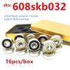 SUOFEILAIMU 608 Skate Bearings with 7 Ceramic Beads Inline Roller Skates Speed Ceramic Bearing Scooter Skateboard Bearing (Color : 16pcs Bearings) view 2
