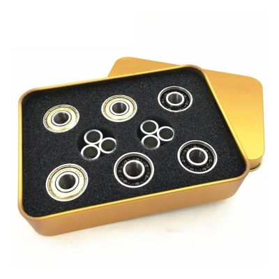 SUOFEILAIMU 608 Skate Bearings with 7 Ceramic Beads Inline Roller Skates Speed Ceramic Bearing Scooter Skateboard Bearing (Color : 12pcs Bearing 6pcs Spacer)