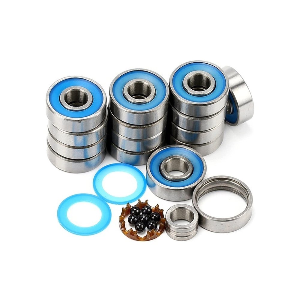 SUOFEILAIMU 16pcs 7 Ceramic Ball Skate Bearing 608 for Professional Inline Roller Skates Speed Skating Competition Bearing 608 (Color : 16pcs 608)