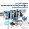 SUOFEILAIMU 16pcs 7 Ceramic Ball Skate Bearing 608 for Professional Inline Roller Skates Speed Skating Competition Bearing 608 (Color : 16pcs 608) view 2