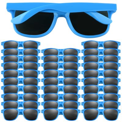 FEPITO 30 Pieces Bulk Party Sunglasses for Birthday Party Supplies Treat Bag Fillers for Beach Pool Party Toys, Blue