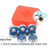 SUOFEILAIMU 8 pcs Inline Skate Bearing 608-2rs Speed Skateboard Bearing Abec9 Si3n4 Ceramic 7 Ball Roller Skating Longboard Bearing 608 (Color : 8pcs 7 Ball 608) view 2