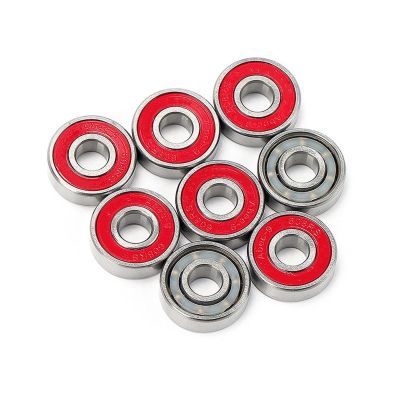 SUOFEILAIMU 8pcs 608 Inline Skates Bearing+1 Skateboard Bearing Cleaner Bottle+Competitional Skating 608 Bearing Disassembling Tool