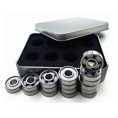 SUOFEILAIMU Innovative Si3n4 Ceramic 5 Balls 627 Bearing Professional Quad Roller Skates 7mm Artistic Skate rodamientos Figure Skate Bearing (Color : 16pcs Si3n4 5ball 627)