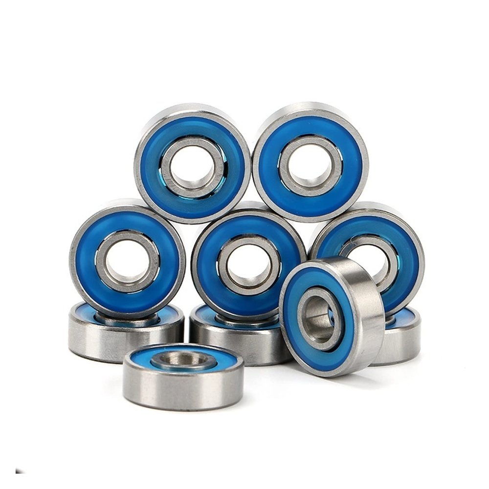 SUOFEILAIMU 7 Ceramic Beads Skate Bearing 608 Skateboard Longboard Wheels Bearings 608 Inline Roller Skates Stunt Scooter Bearing (Color : 10pcs 608 Si3n4 7ball)