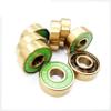 SUOFEILAIMU 8pcs/Set 608RS 608ZZ Tatinium Coated Gold Bearings 608 Inline Roller Skates Bearing 8x22x7mm Skating Bearing (Color : 8pcs Green abec9) view 3