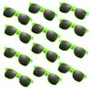 FEPITO 24 Pack Party Sunglasses Bulk for Birthday Party Favors Goody Bag Fillers for Beach Pool Party Toys for Adults, Green view 1