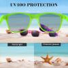 FEPITO 24 Pack Party Sunglasses Bulk for Birthday Party Favors Goody Bag Fillers for Beach Pool Party Toys for Adults, Green view 4