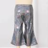 FEESHOW Toddler Baby High Waist Bell Bottoms Casual Outfits Girls Kids Denim Flared Pants Ruffled Wide Leg Trouser A Black 15-16 Years view 4