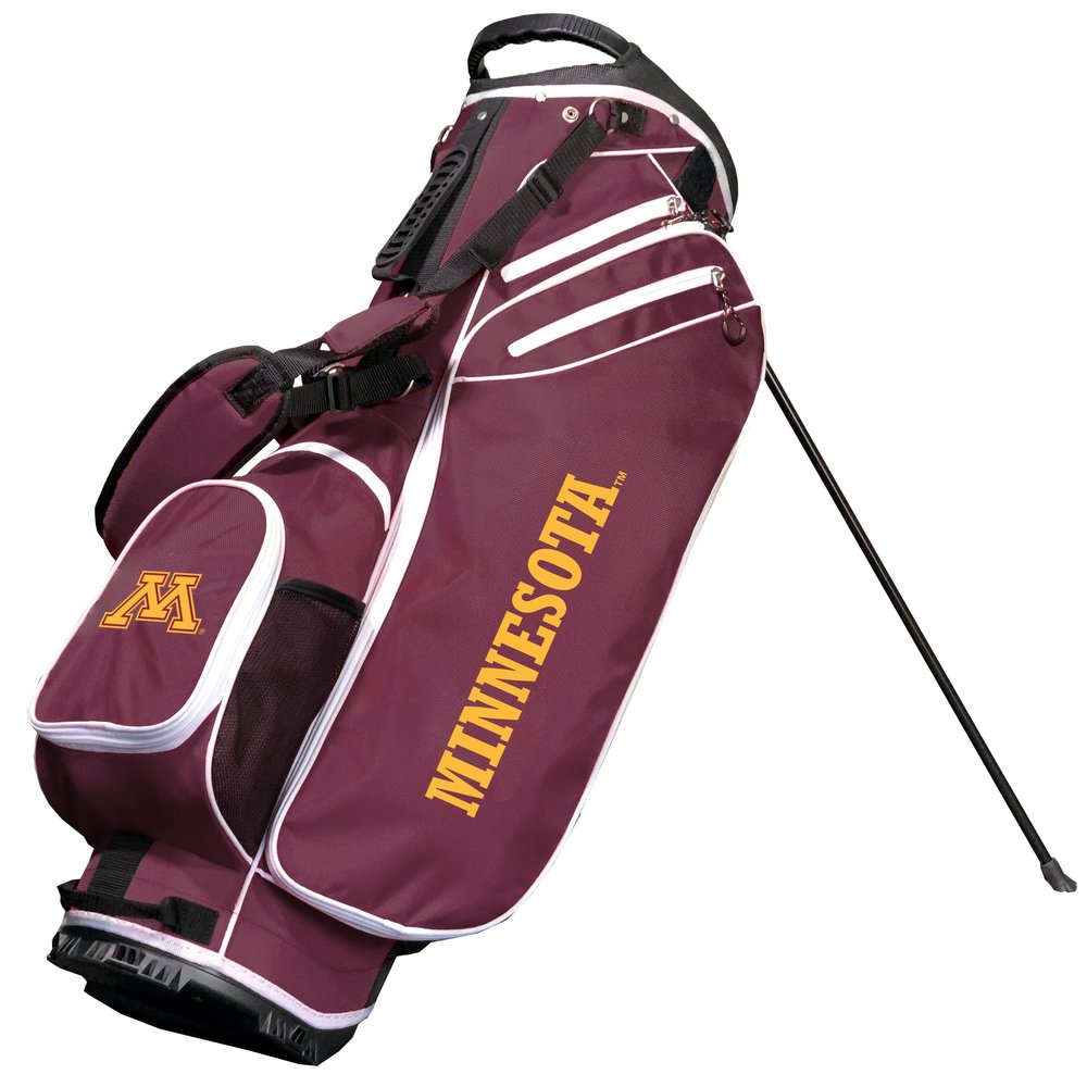 Team Golf NCAA Birdie Stand Golf Bag, Lightweight, 14-Way Club Divider, Spring Action Stand, Insulated Cooler Pocket, Hook-and-Loop Fastener Glove and Umbrella Holder & Padded Handles