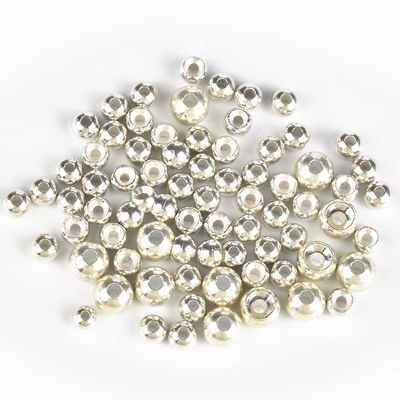 MUUNN 500pcs Tungsten Cyclops Beads Assortment 10 Sizes 1.5/2/2.3/2.5/2.8/3/3.3/3.5/3.8/4mm Cyclops Tungsten Beads for Fly Tying and Nymph Fishing, Sink Deeper and Faster, Silver