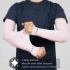 Achiou Arm Sun Sleeves Compression UV Protection Cooling for Men Women Summer Sunblock Basketball Football, Cover Arms Tattoo view 2