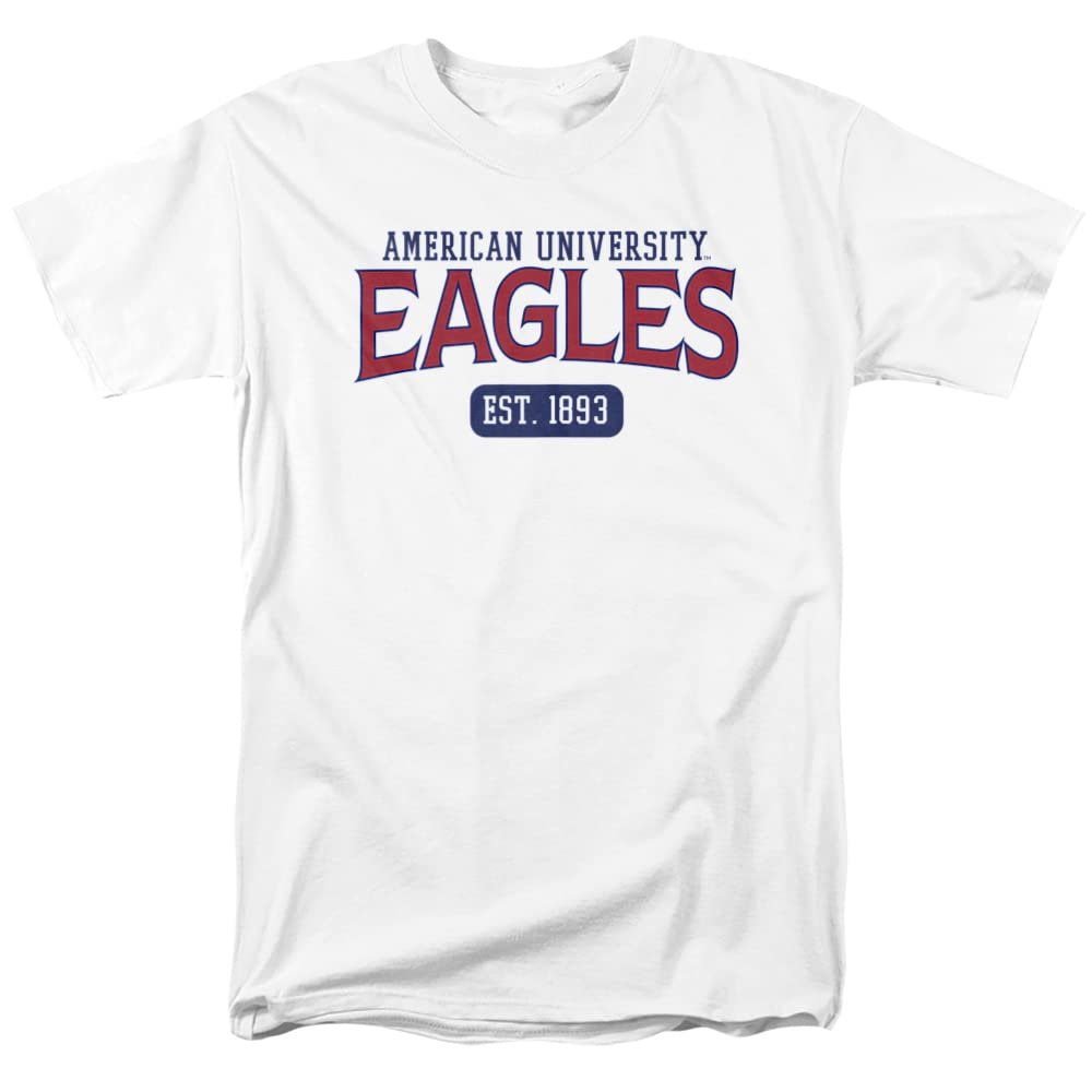 American University Official Est. Date Unisex Adult T Shirt,White, 4X-Large