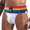 JOCKMAIL Mens Briefs Jockstrap Athletic Supporter Rainbow Men Sport Underwear for Gym Sport view 2