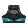 FEESHOW Youth Girls Shiny Sequins Dance Sports Bra Crop Tops for Athletic Yoga Gymnastics Ballet Leotard Dance Workout Sky Blue 12 Years view 4