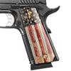 Cool Hand 1911 Grips, High Polished Acrylic, with Patriotic American US Flag, Full Size (Government/Commander), Gold Screws Included, Ambi Safety Cut, H1-S-ACUSF2 view 1
