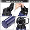 CHENGU 12 Pieces 24 oz Aluminum Water Bottles Set Metal Sports Bike Water Bottle Reusable Travel Bottles with Lid for Gym Sports Camping Hiking Fishing view 3