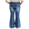 JIZYO Girls Casual Flared Jeans Distressed Bell Bottoms Denim Pants High Waist Ripped Trousers Fashion Streetwear Blue 8 Years view 4