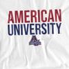 American University Official Stacked Unisex Adult T Shirt,White, 5X-Large view 2