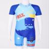 iiniim Kids Boys Boyleg Short Wetsuit One-Piece Sport Athletic Zipper Front Swimsuit Swimwear Bathing Suit Royal Blue 8 Years view 3