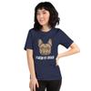 Pardon My French T-Shirt | Funny French Bulldog T-Shirt Navy view 2