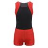 easyforever Kids Boys 2-Piece Rash Guard Swimsuits Sleeveless Sunsuit Swimwear Leotard with Shorts Sets Red 6 Years view 1