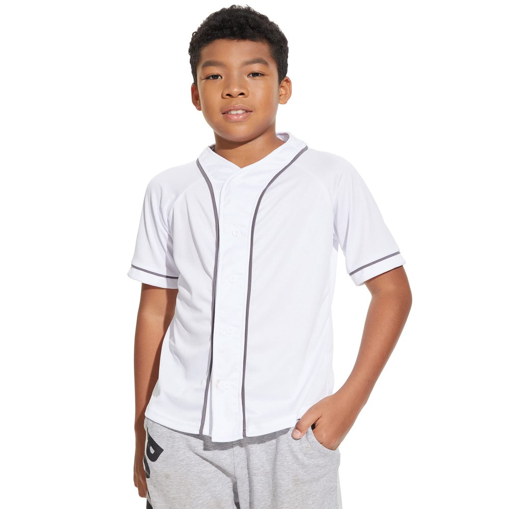 BAICAIYU Kids Baseball Jersey Solid Button Down Shirts Sports Uniform for Boy Gril Softball (White,12 Years)
