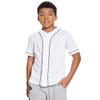 BAICAIYU Kids Baseball Jersey Solid Button Down Shirts Sports Uniform for Boy Gril Softball (White,12 Years) view 1