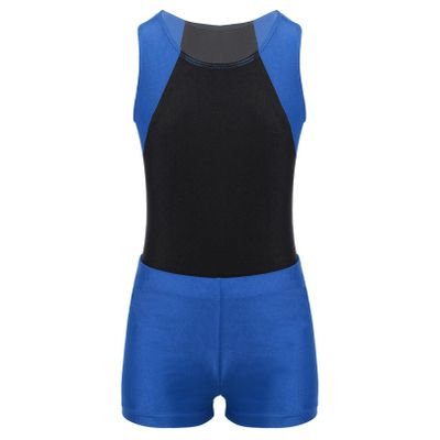 easyforever Kids Boys 2-Piece Rash Guard Swimsuits Sleeveless Sunsuit Swimwear Leotard with Shorts Sets Blue 6 Years