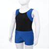 easyforever Kids Boys 2-Piece Rash Guard Swimsuits Sleeveless Sunsuit Swimwear Leotard with Shorts Sets Blue 6 Years view 3