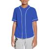 BAICAIYU Kids Baseball Jersey Solid Button Down Shirts Sports Uniform for Boy Gril Softball (Blue,8 Years) view 1