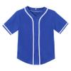 BAICAIYU Kids Baseball Jersey Solid Button Down Shirts Sports Uniform for Boy Gril Softball (Blue,8 Years) view 3
