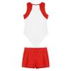 easyforever Kids Boys 2-Piece Rash Guard Swimsuits Sleeveless Sunsuit Swimwear Leotard with Shorts Sets White 6 Years view 3