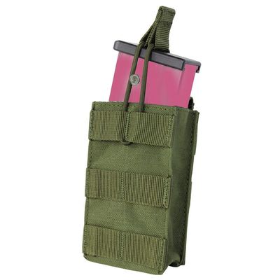 DBM IMPORTS Tactical MOLLE Single Open Top Bungee Magazine Mag Pouch OD Green