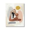 Stupell Industries Free Text Modern Botanical Pattern Yoga Exercise,Design by Victoria Barnes, Beige, 24 x 30 view 1