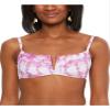 bar III Women's Purple Tie Dye Stretch Bikini Tie Removable Cups V-Wire Adjustable Swimsuit Top XL view 1