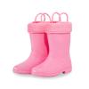 EUXTERPA Toddler Kids Solid Color Rain Boots Waterproof Warm Fleece Lined Boots for Girls Winter Snow Boots, Pink, Size 9 view 1