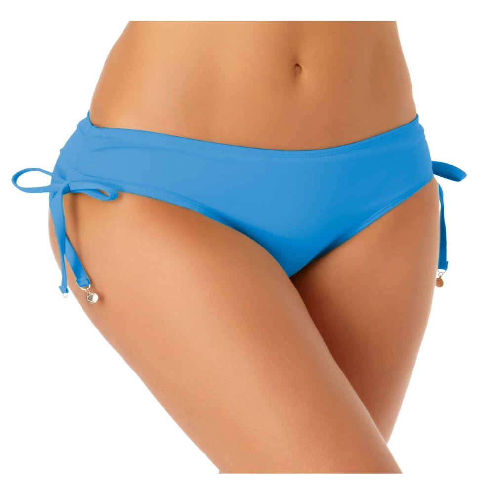 Anne Cole Womens Alex Hipster Side Tie Swim Bottom Separates Blue M