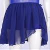 YONGHS Women Lyrical Dance Sleeveless Chiffon Back Cutout Ballet Dress High-Low Skirted Dress for Training Royal Blue X-Large view 3