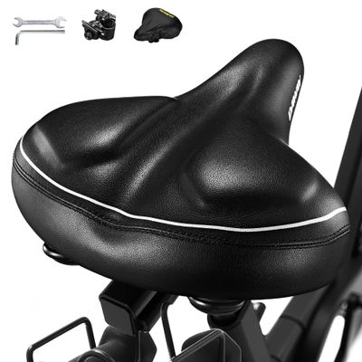 DAWAY C40i Ultra-Comfortable Oversized Bike Seat - Memory Foam Padded Bicycle Saddle for Men Women - Compatible with Peloton, Exercise, Mountain, and Road Bikes - Extra Wide Cushion, Shock Absorbing