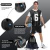 PULUOMASI Sports Pinnies-Numbered Practice Vest Pennies for Soccer Basketball Jersey Bibs -Set of 12/Youth Adults Team Black White XL view 3