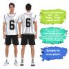 PULUOMASI Sports Pinnies-Numbered Practice Vest Pennies for Soccer Basketball Jersey Bibs -Set of 12/Youth Adults Team Purple White L view 4