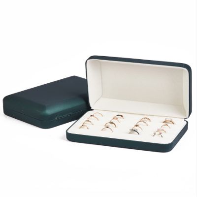 balrty Jewelry Ring organizer Box, Portable Small Storage Display Case, Fashion Ring Tray Holder Showcase, Ring Boxes for Multiple Rings Fits for Travel or Home Organizers (green)