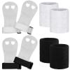 2 Gymnastics Grips Wristbands Sets for Kids Youth, Palm Protection and Wrist Support Sports Accessories for Workout Exercise (Black, White) view 1