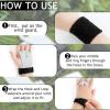 2 Gymnastics Grips Wristbands Sets for Kids Youth, Palm Protection and Wrist Support Sports Accessories for Workout Exercise (Black, White) view 3