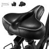 DAWAY C30i Comfortable Oversized Bike Seat - Memory Foam Padded Exercise Bicycle Saddle for Peloton, Stationary, Mountain, Road Bikes - Extra Wide Replacement Cushion for Men Women Comfort, Great Gift view 1