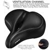 DAWAY C30i Comfortable Oversized Bike Seat - Memory Foam Padded Exercise Bicycle Saddle for Peloton, Stationary, Mountain, Road Bikes - Extra Wide Replacement Cushion for Men Women Comfort, Great Gift view 4